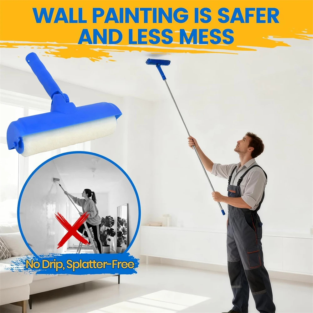 10-дюймовый потолочный валик для краски с валиком, регулируемый многоразовый противоскользящий валик для окон, дверей, сада, гаража, краски
10-дюймовый потолочный валик для краски с валиком, регулируемый многоразовый противоскользящий валик для окон, дверей, сада, гаража, краски