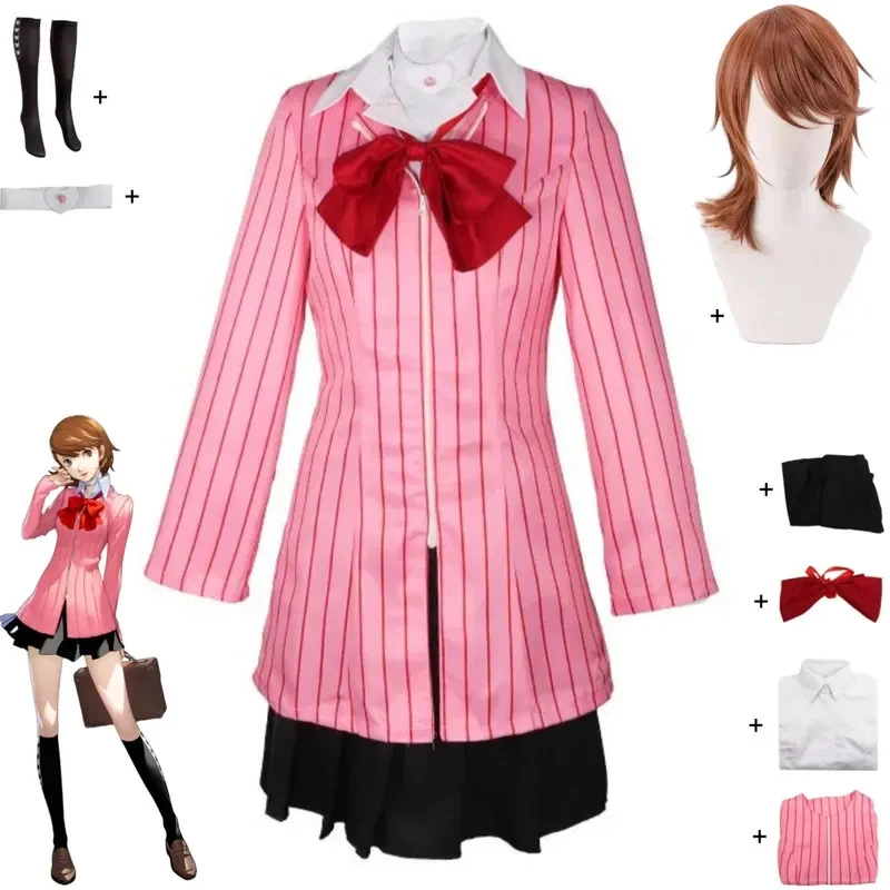 Anime Game Dancing Moon Night Yukari Takeba Cosplay Costume P3 Wig Pink Coat Uniform Woman Sexy Cute Halloween Suitx;8's,6 FD1;6
Anime Game Dancing Moon Night Yukari Takeba Cosplay Costume P3 Wig Pink Coat Uniform Woman Sexy Cute Halloween Suitx;8's,6 FD1;6