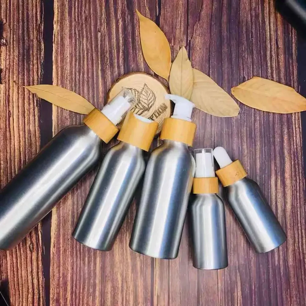 bamboo essential oil body lotion aluminum bottle spray cap Aluminium Spray Atomizer Bottle cosmetics with bamboo wooden caps
bamboo essential oil body lotion aluminum bottle spray cap Aluminium Spray Atomizer Bottle cosmetics with bamboo wooden caps