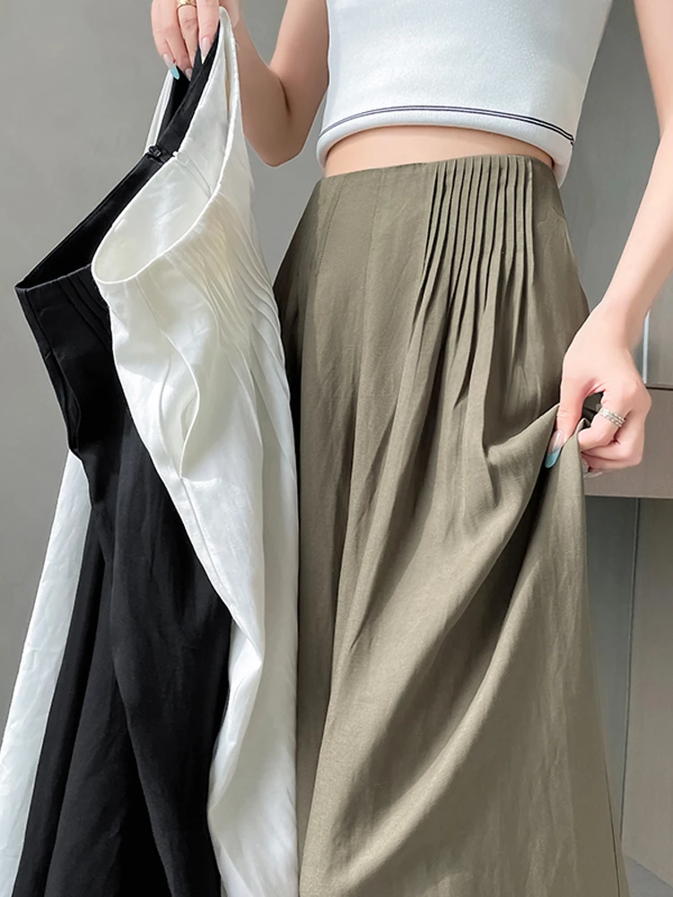 Summer Thin Ice Silk Cotton Linen Wide Leg Pants Women's Loose Straight Cut Draping Trousers High Waist Button Closure Casual...
Summer Thin Ice Silk Cotton Linen Wide Leg Pants Women's Loose Straight Cut Draping Trousers High Waist Button Closure Casual...