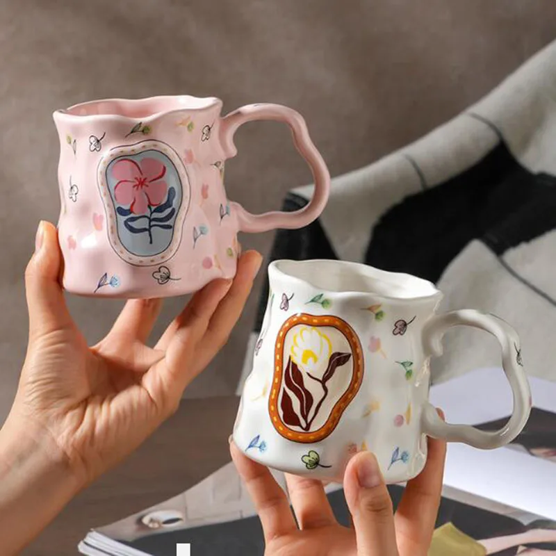 Porcelain Floral Pattern Coffee Mug Creative Breakfast Mug Office Handgrip Water Cup Kitchen Drinkware 380ml
Porcelain Floral Pattern Coffee Mug Creative Breakfast Mug Office Handgrip Water Cup Kitchen Drinkware 380ml
