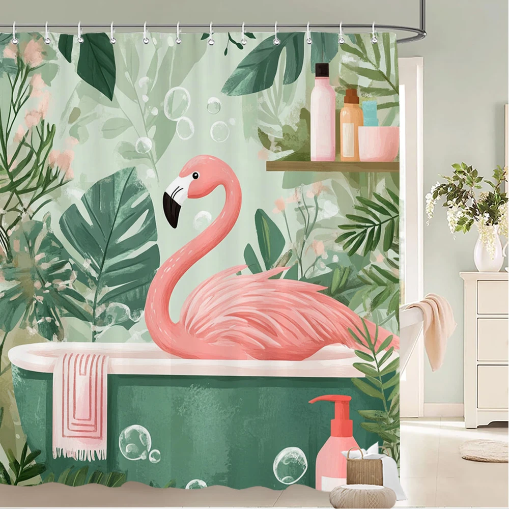 Nordic plant flamingo style fabric shower curtain bathroom curtain,flowers and birds style home decoration curtain with hooks
Nordic plant flamingo style fabric shower curtain bathroom curtain,flowers and birds style home decoration curtain with hooks