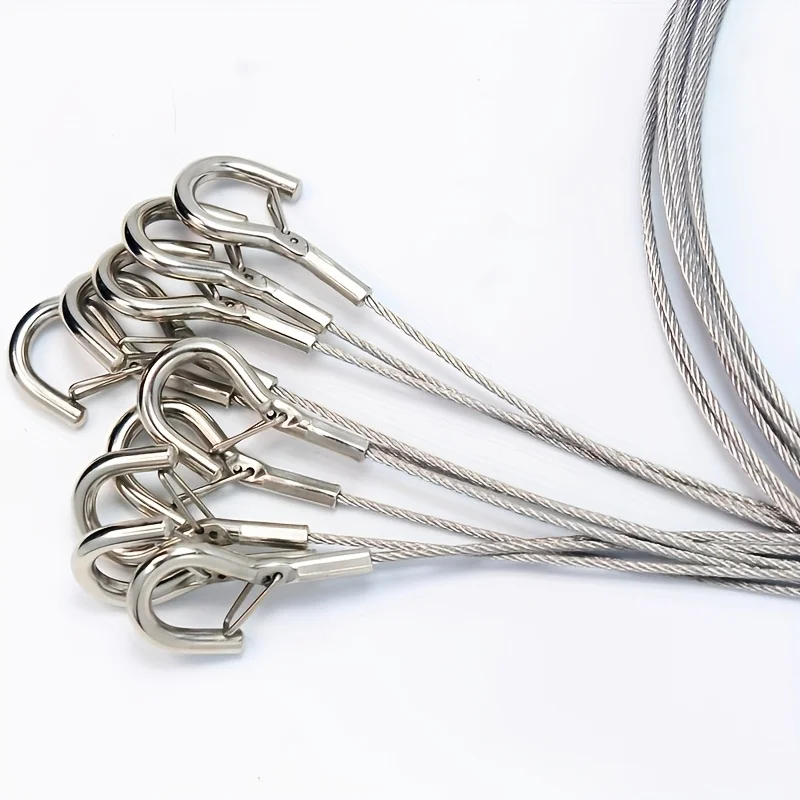 10 Stainless Steel Wire Rope Hooks, Suitable for Hanging Chandeliers, Billboards, and Garden Flower Baskets
10 Stainless Steel Wire Rope Hooks, Suitable for Hanging Chandeliers, Billboards, and Garden Flower Baskets
