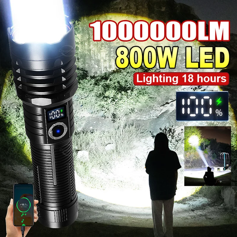 Rechargeable Led Flashlight Super Bright Portable Ultra Power Long Range Tactical Torch Lamp Outdoor Emergency Camping Lantern
Rechargeable Led Flashlight Super Bright Portable Ultra Power Long Range Tactical Torch Lamp Outdoor Emergency Camping Lantern