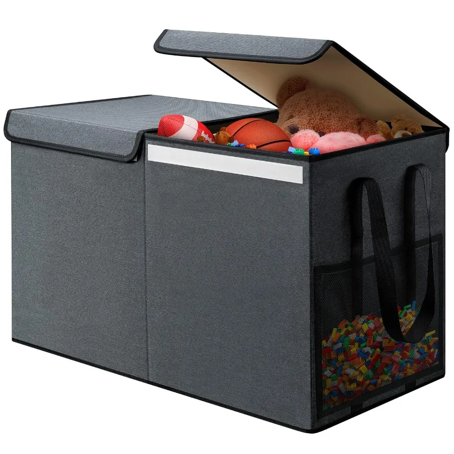 Large Toy Storage Box with Mesh Pockets Collapsible Toy Organizer with Lids for Boys Girls Ideal Chest for Nursery Playroom Bed
Large Toy Storage Box with Mesh Pockets Collapsible Toy Organizer with Lids for Boys Girls Ideal Chest for Nursery Playroom Bed