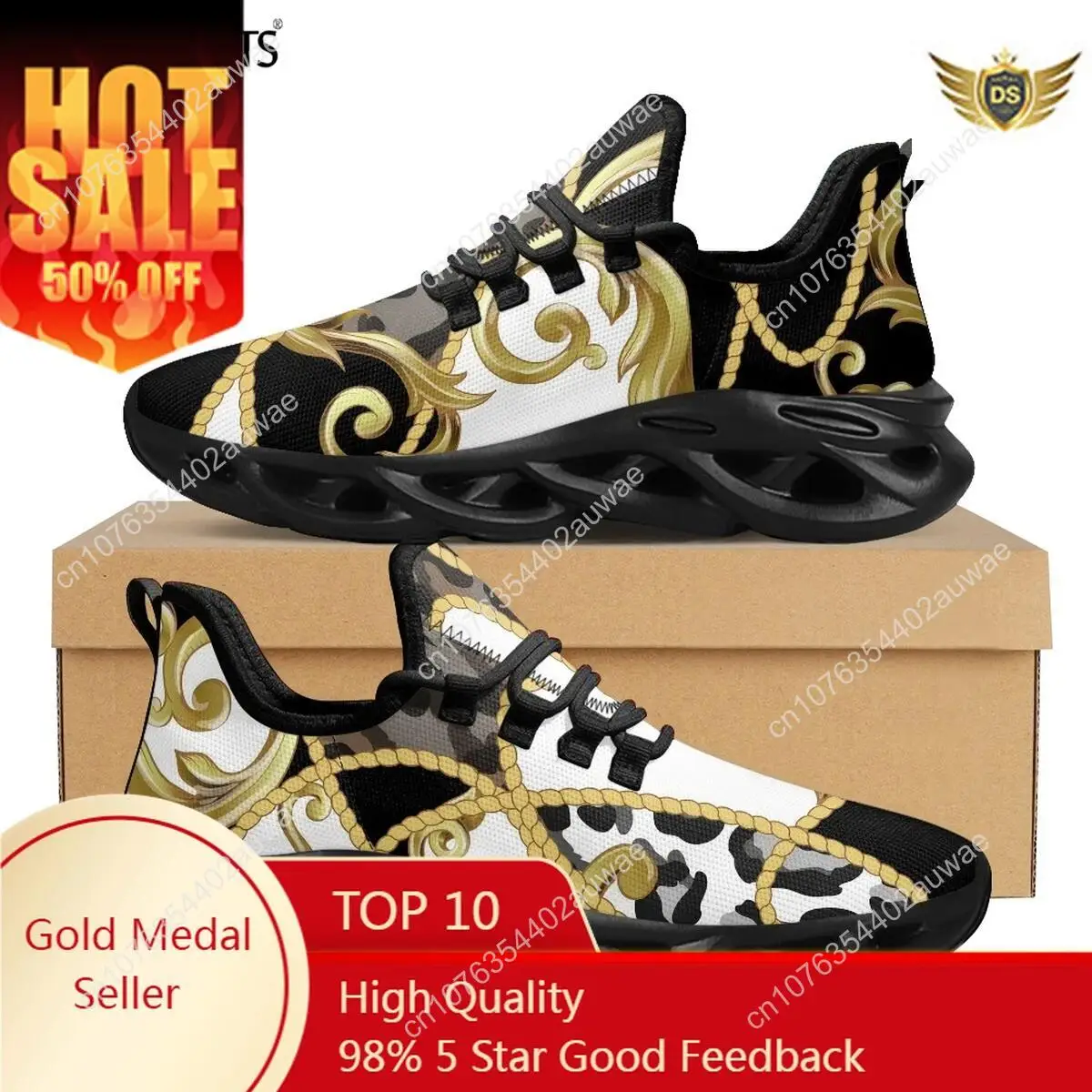 Casual Lace-up Mesh Sneakers For Women Vintage Baroque Leopard Floral Print Girls Travel Platform Shoes Footwear
Casual Lace-up Mesh Sneakers For Women Vintage Baroque Leopard Floral Print Girls Travel Platform Shoes Footwear