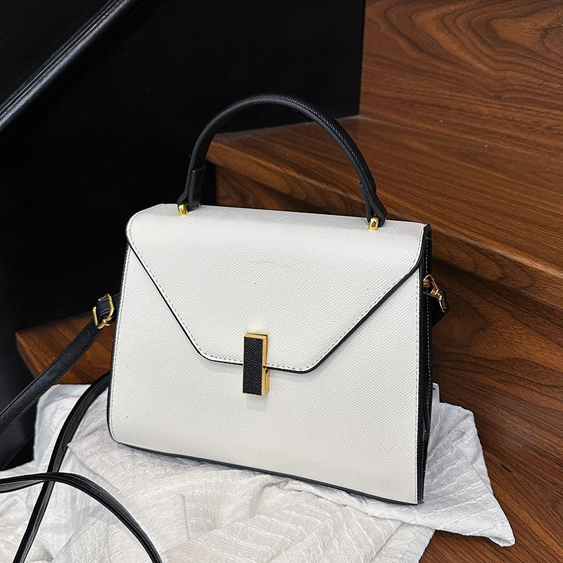 Fashionable Ladies Messenger Bag Soft Leather Crossbody Shoulder Handbag Women's Elegant Tote With Contrast Stitching
Fashionable Ladies Messenger Bag Soft Leather Crossbody Shoulder Handbag Women's Elegant Tote With Contrast Stitching