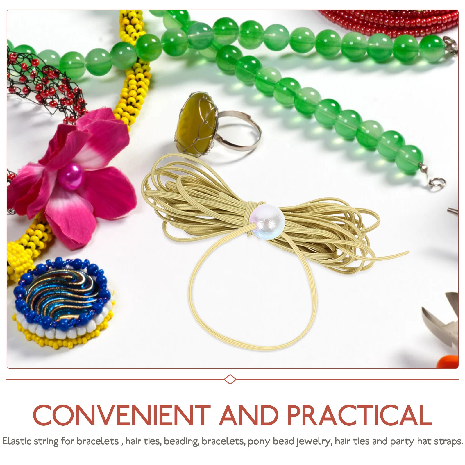 5Pcs Stretchy Elastic Cord Premium Jewelry Making String DIY Bracelet Hair Tie Craft Thread Stretchy String for Bracelets
5Pcs Stretchy Elastic Cord Premium Jewelry Making String DIY Bracelet Hair Tie Craft Thread Stretchy String for Bracelets