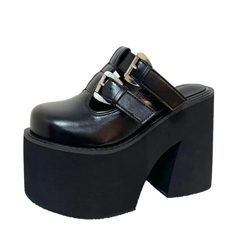 11CM Solid Platform Rivets Women Slippers Fashion Design Thick Bottom High Heels Shoes Summer Party Dress Sandal Zapatos Mujer
11CM Solid Platform Rivets Women Slippers Fashion Design Thick Bottom High Heels Shoes Summer Party Dress Sandal Zapatos Mujer