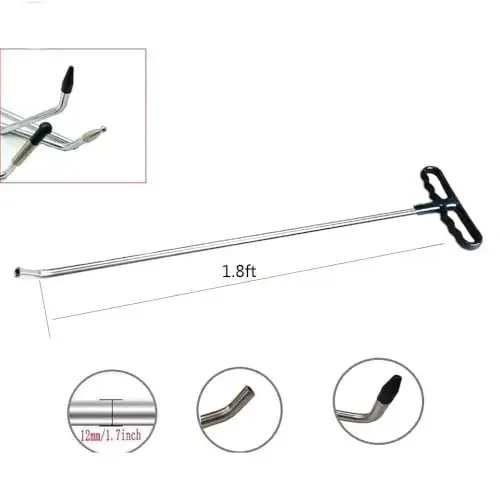 1.8ft Paintless Dent Repair Rod With 12mm Awl Tip For Hail Damage And Door Dings Removal Kit
1.8ft Paintless Dent Repair Rod With 12mm Awl Tip For Hail Damage And Door Dings Removal Kit