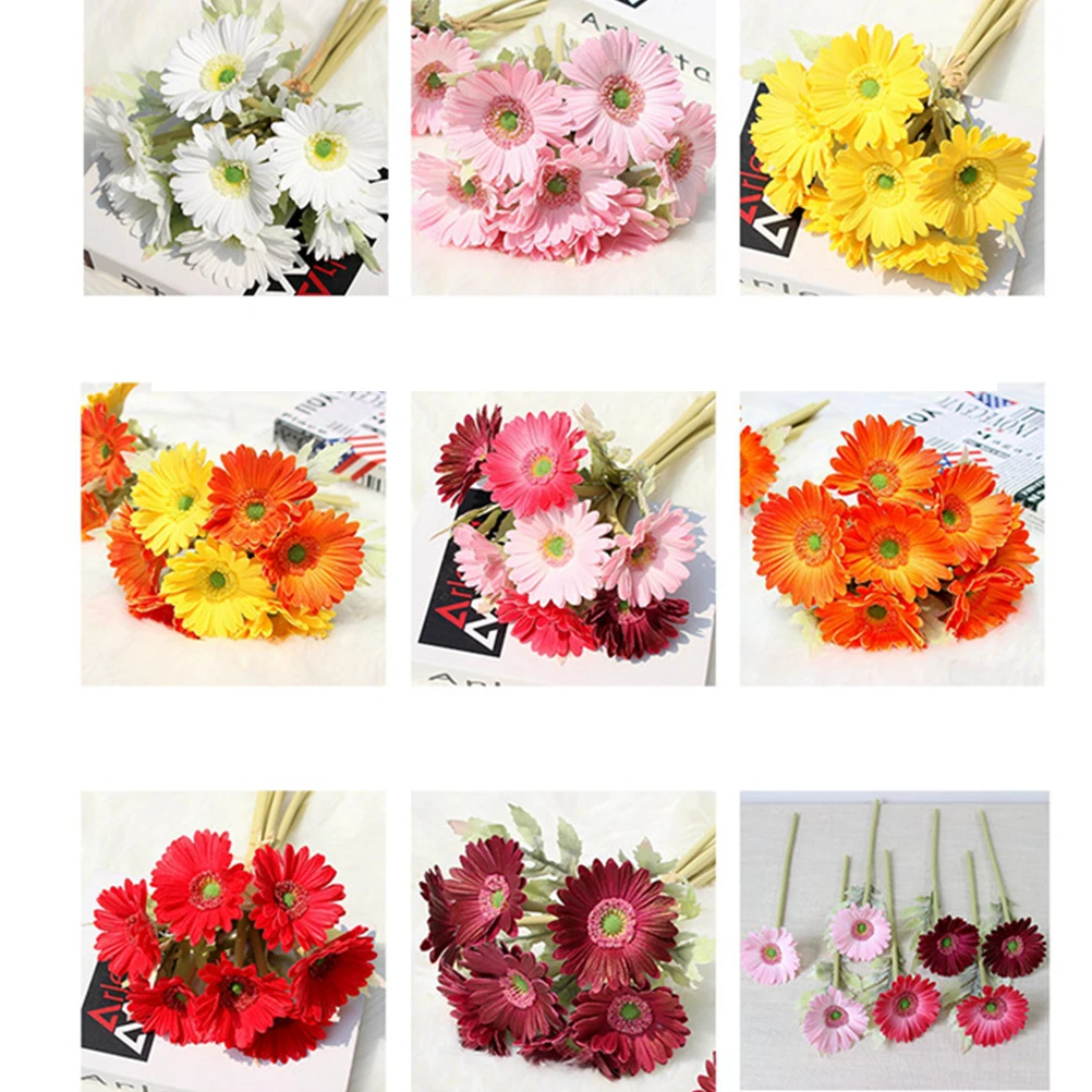 7pcs Artificial African Daisy Flowers Eco Material Home Decor Wedding Party Bride Bouquet Gerbera Adornment No Maintenance
7pcs Artificial African Daisy Flowers Eco Material Home Decor Wedding Party Bride Bouquet Gerbera Adornment No Maintenance