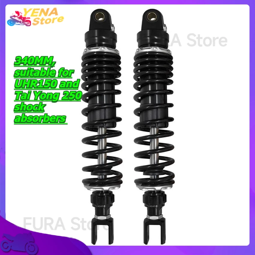 Adjustable rebound damping shock absorber for motorcycles 340MM, suitable for UHR150 and Tai Yong 250 shock absorbers
Adjustable rebound damping shock absorber for motorcycles 340MM, suitable for UHR150 and Tai Yong 250 shock absorbers