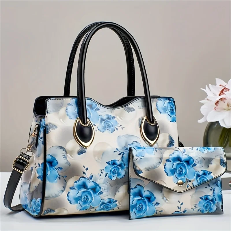 Elegant Floral Print Large Capacity Handbag Set, Stylish Tote & Shoulder Crossbody Bag Combo, Versatile Work-to-Weekend Accessor
Elegant Floral Print Large Capacity Handbag Set, Stylish Tote & Shoulder Crossbody Bag Combo, Versatile Work-to-Weekend Accessor