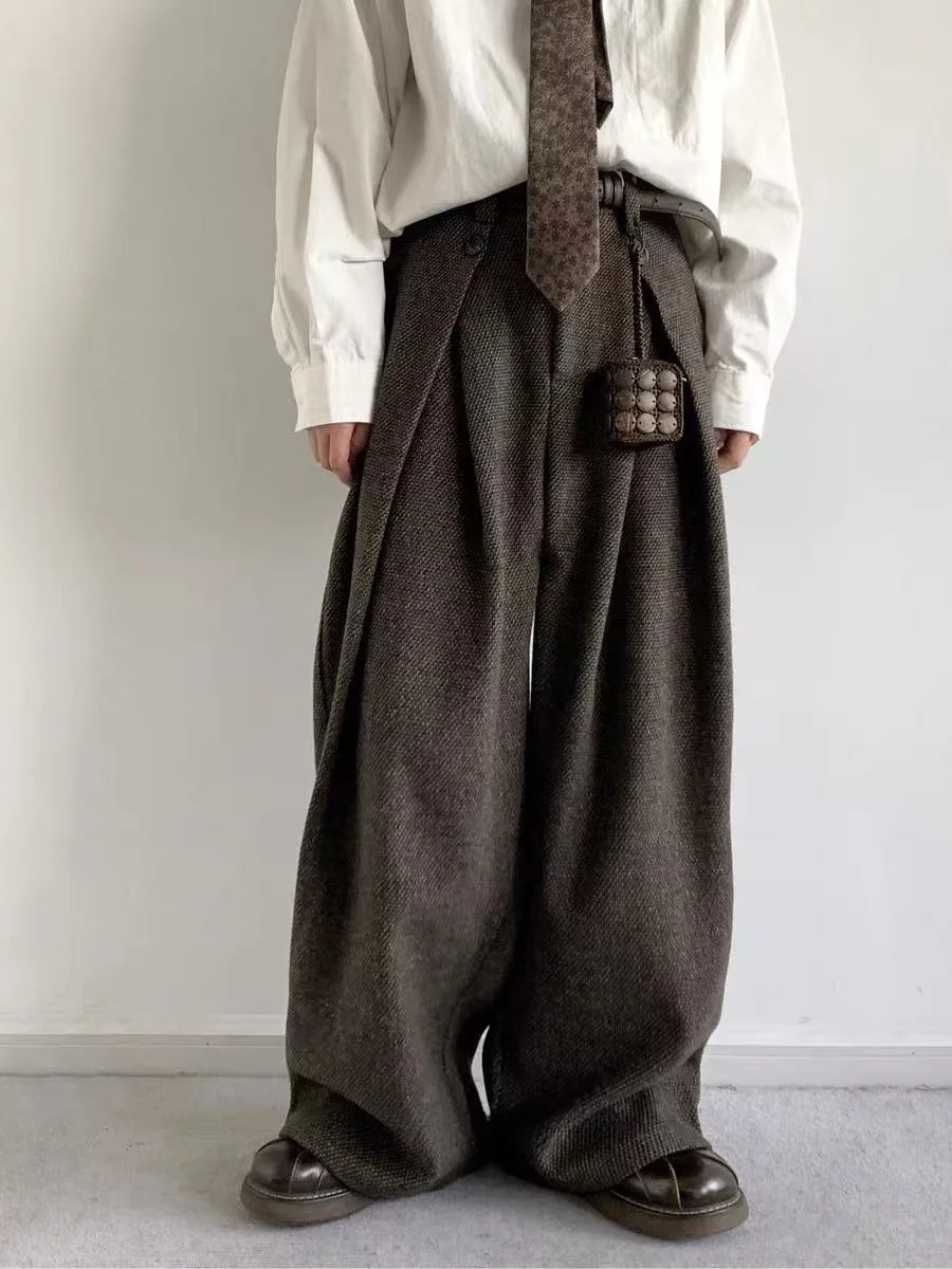 Spring 2026 New Sle Retro Japanese Mermaid Wide Leg Pants Loose Fit Coffee Long Trousers for Men And Women College Sle
Spring 2026 New Sle Retro Japanese Mermaid Wide Leg Pants Loose Fit Coffee Long Trousers for Men And Women College Sle