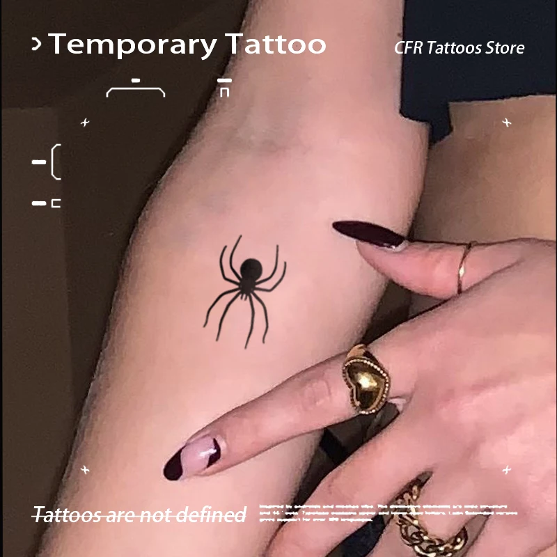 Small Size Finger Spider Herbal Juice Tattoo Sticker for Woman Men Body Halloween Waterproof Temporary Tattoos Man Tatto
Small Size Finger Spider Herbal Juice Tattoo Sticker for Woman Men Body Halloween Waterproof Temporary Tattoos Man Tatto