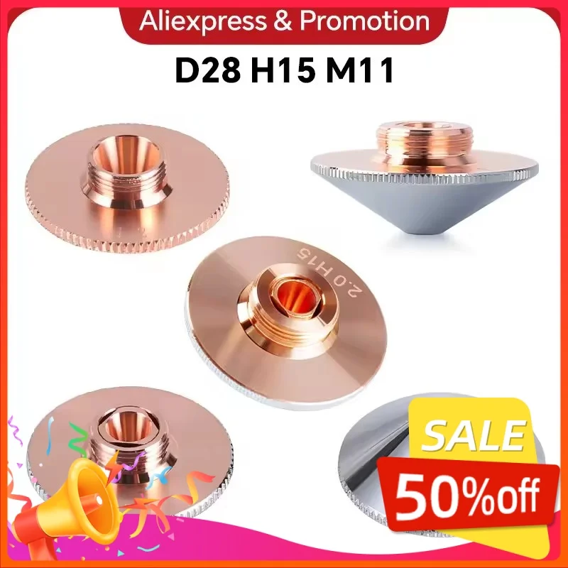 Raytools Nozzle for Fiber Laser D28 M11 H15 Single Double Chrome Plated Caliber 0.8-6.0mm Precitec WSX HANS Cutting Machine
Raytools Nozzle for Fiber Laser D28 M11 H15 Single Double Chrome Plated Caliber 0.8-6.0mm Precitec WSX HANS Cutting Machine