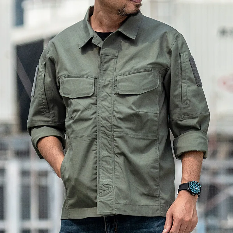 Мужская весенне-осенняя тонкая рабочая одежда с несколькими карманами, полевые боевые куртки, военная ветровка, повседневное пальто, тактическая куртка, рубашка
Мужская весенне-осенняя тонкая рабочая одежда с несколькими карманами, полевые боевые куртки, военная ветровка, повседневное пальто, тактическая куртка, рубашка