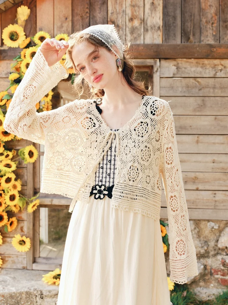 Country Sle Knitted Open Cardigan Women's Loose Fit Cotton Long Sve V-Ne Hollow out Banded Design Spring 2026
Country Sle Knitted Open Cardigan Women's Loose Fit Cotton Long Sve V-Ne Hollow out Banded Design Spring 2026