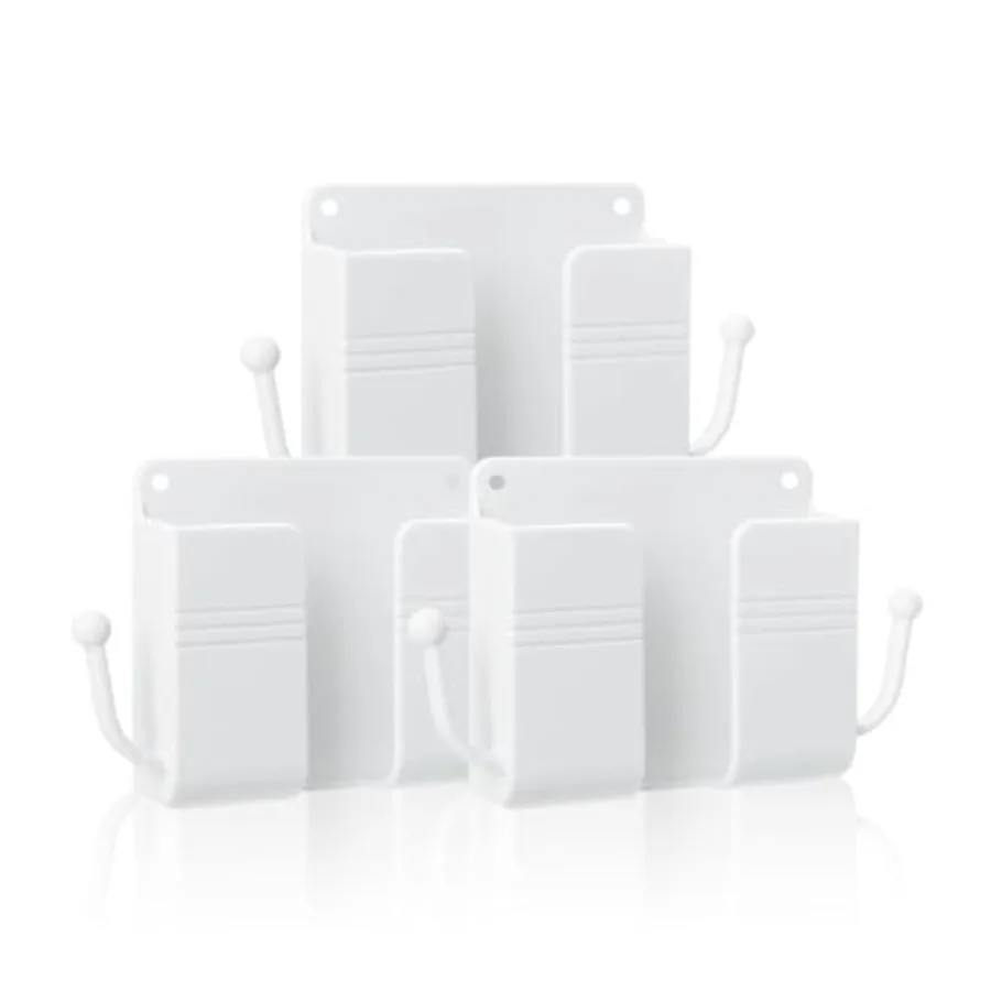 3 Pcs Wall Mount Phone Holder, Universal Media Organizer Storage Box with Remote Control Holder, Charging Cable Hooks, Self-Adh
3 Pcs Wall Mount Phone Holder, Universal Media Organizer Storage Box with Remote Control Holder, Charging Cable Hooks, Self-Adh