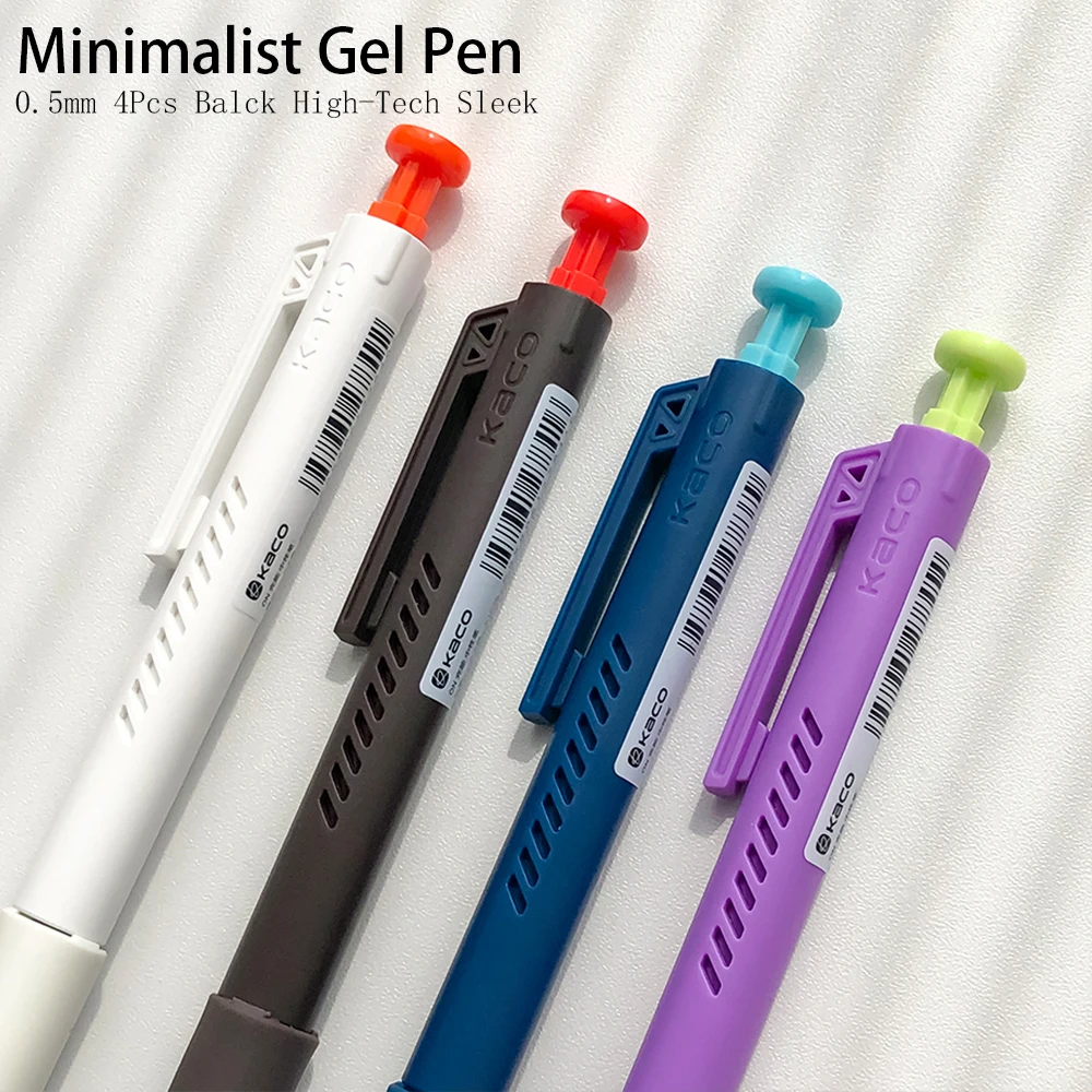 4-Pack High-Tech Sleek Minimalist Gel Pens 0.5mm High-Capacity IG Style Pen for School Office Use
4-Pack High-Tech Sleek Minimalist Gel Pens 0.5mm High-Capacity IG Style Pen for School Office Use