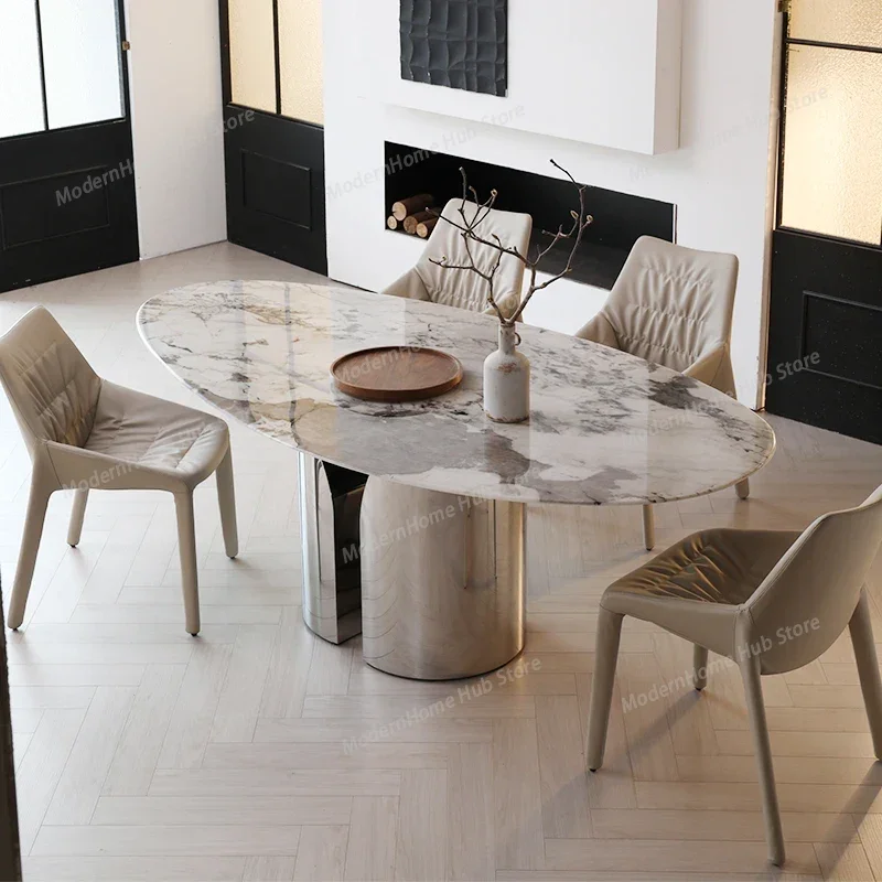 Oval White Marble Kitchen Dining Table With Study Stainless Steel Base Modern Dining Room Table For Home Kitchen
Oval White Marble Kitchen Dining Table With Study Stainless Steel Base Modern Dining Room Table For Home Kitchen