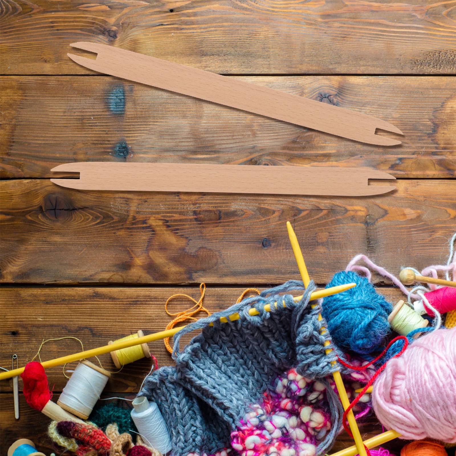 2Pcs Double End Knitting Shuttles Wooden Weaving Sticks for Scarf Sweater DIY Project Smooth Finish Sewing Craft Accessories
2Pcs Double End Knitting Shuttles Wooden Weaving Sticks for Scarf Sweater DIY Project Smooth Finish Sewing Craft Accessories