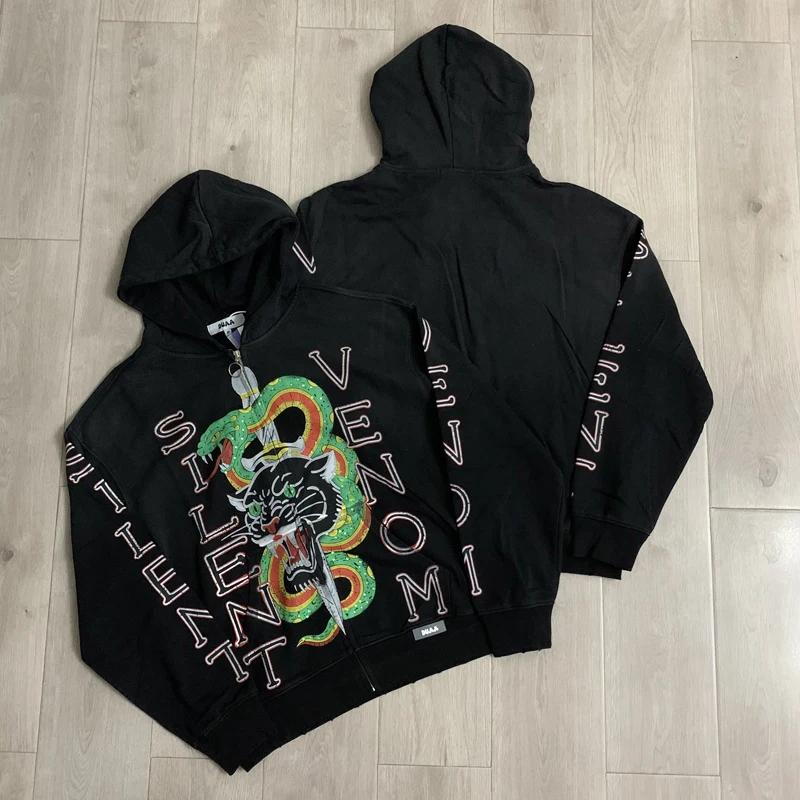 Black Classic DUAA Hoodie Rhinestone Embroidery Zipper Cardigan Vintage Ripped Hole Duaa Hooded Sweatshirt
Black Classic DUAA Hoodie Rhinestone Embroidery Zipper Cardigan Vintage Ripped Hole Duaa Hooded Sweatshirt