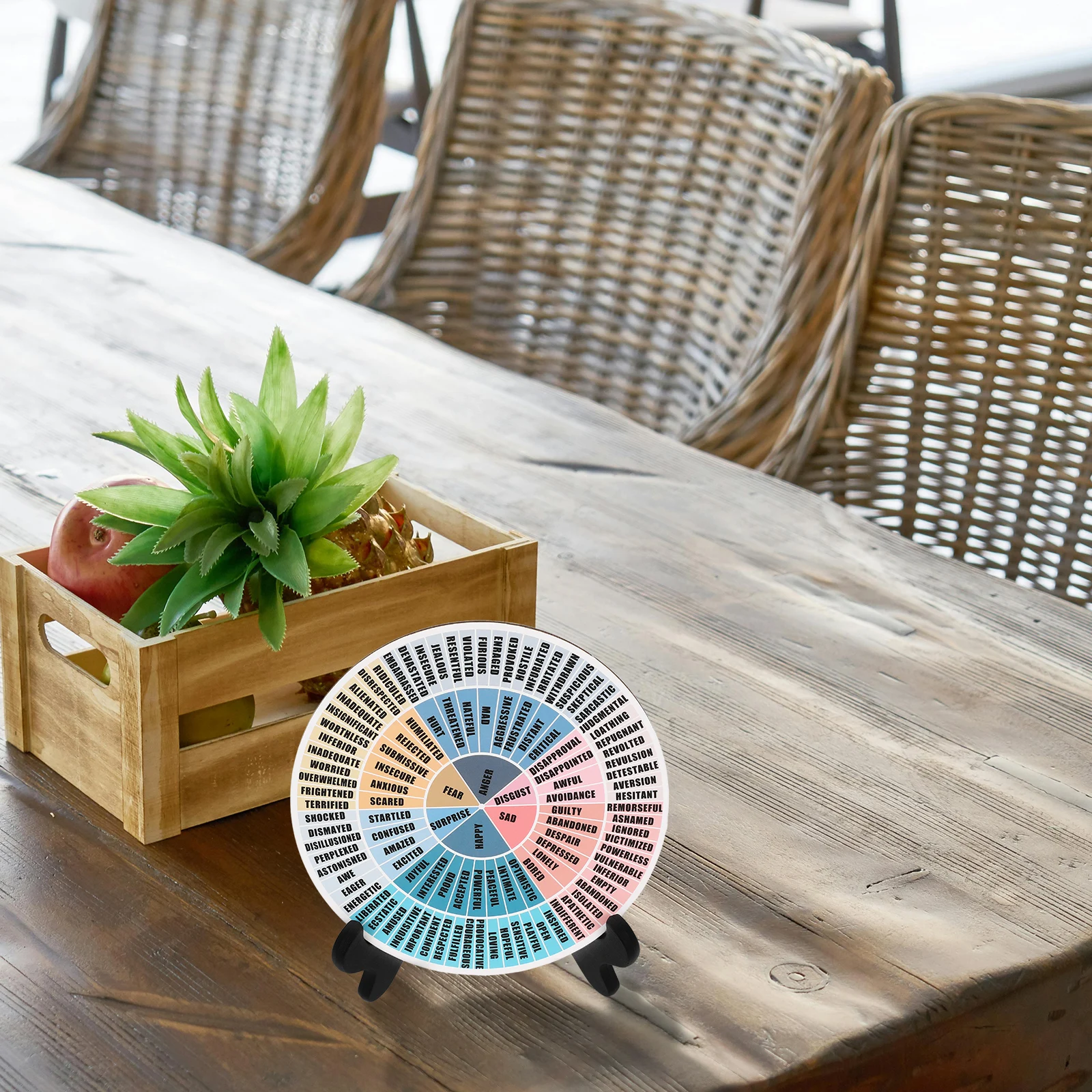 2 Pcs Emotion Wheel Chart Colorful Decorations Desktop Feeling Wheel Office Home nament Stylish Design PVC Wood
2 Pcs Emotion Wheel Chart Colorful Decorations Desktop Feeling Wheel Office Home nament Stylish Design PVC Wood