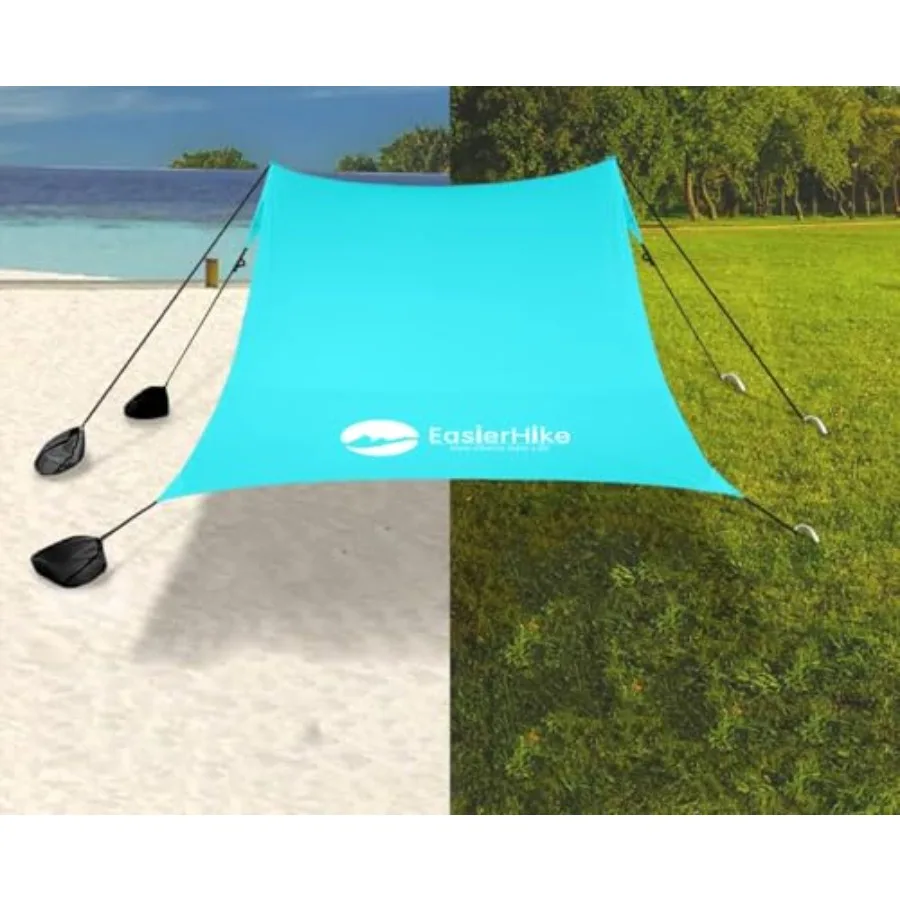 Beach Canopy Windproof Design, Sun Shelter UPF50+ Portable Family Tent with 6 Sandbags Anchors 10x10 FT 2 Pole Pop Up Outdoor S
Beach Canopy Windproof Design, Sun Shelter UPF50+ Portable Family Tent with 6 Sandbags Anchors 10x10 FT 2 Pole Pop Up Outdoor S