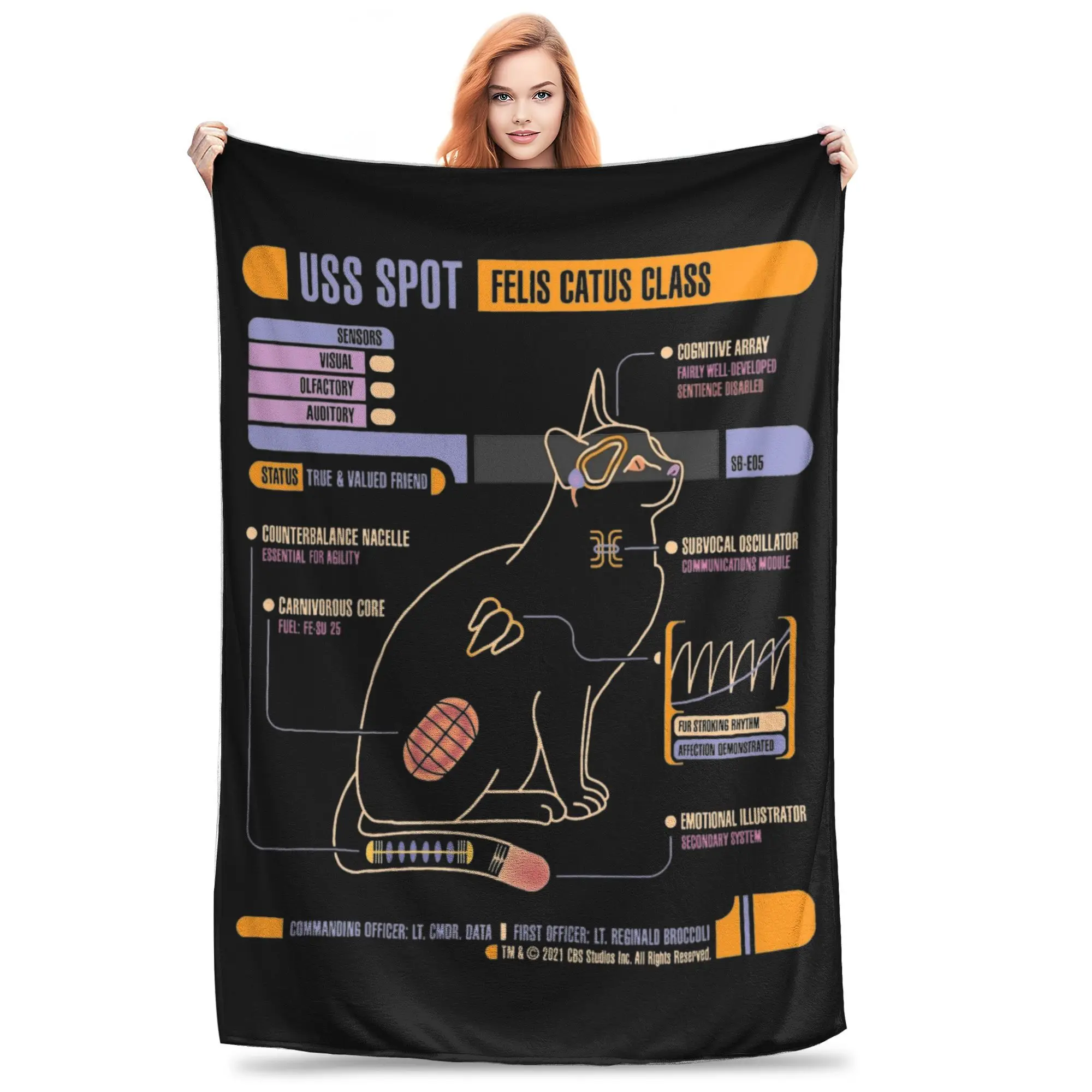USS Spot Cat Stars Treks Throw Blanket for Couch Memory Alpha Fuzzy Soft Plush Blanket 50x60 Inches Multi-size Bedspread
USS Spot Cat Stars Treks Throw Blanket for Couch Memory Alpha Fuzzy Soft Plush Blanket 50x60 Inches Multi-size Bedspread