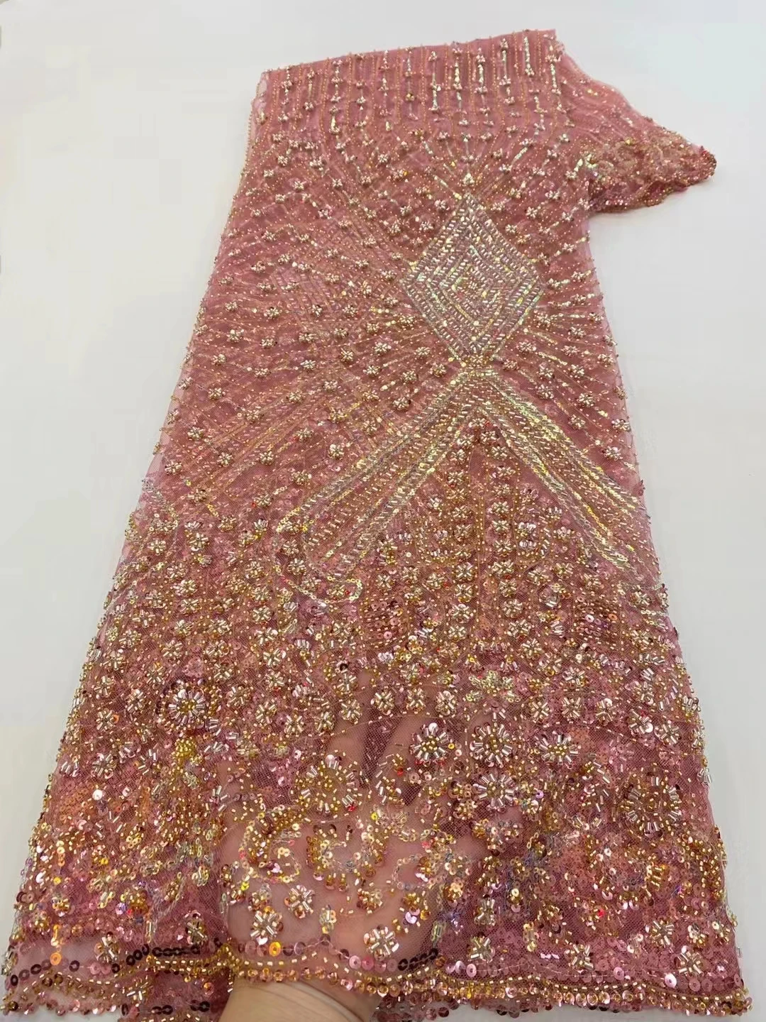 Latest French Sequins Lace Fabric 2023 Beads Embroidery African Tulle Mesh Lace Fabric For Wedding Party Dress Diy Sew KXX23114
Latest French Sequins Lace Fabric 2023 Beads Embroidery African Tulle Mesh Lace Fabric For Wedding Party Dress Diy Sew KXX23114