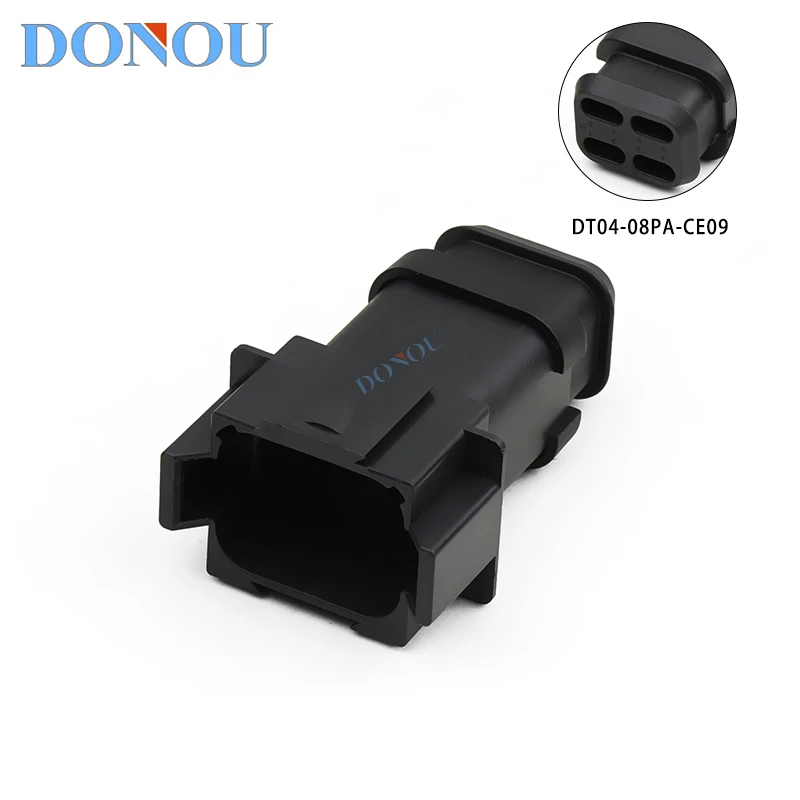 DT04-08PA-CE09 Dechi type 8-hole male sheath waterproof connector, black high cover plug for engineering vehicles
DT04-08PA-CE09 Dechi type 8-hole male sheath waterproof connector, black high cover plug for engineering vehicles