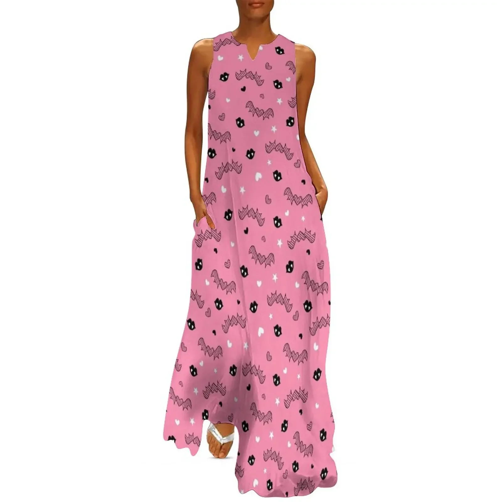Draculaura Pink - Pastel Goth Vampire Lips Hearts Stars Tiling Design Long Dress sexy dress Women's evening dress
Draculaura Pink - Pastel Goth Vampire Lips Hearts Stars Tiling Design Long Dress sexy dress Women's evening dress