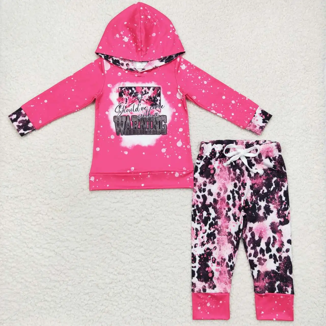 Wholesale Baby Girl Sportswear Infant Long Sleeves Western Hoodie Shirt Leopard Pants Sweater Children Hot Pink Set Kids Outfit
Wholesale Baby Girl Sportswear Infant Long Sleeves Western Hoodie Shirt Leopard Pants Sweater Children Hot Pink Set Kids Outfit