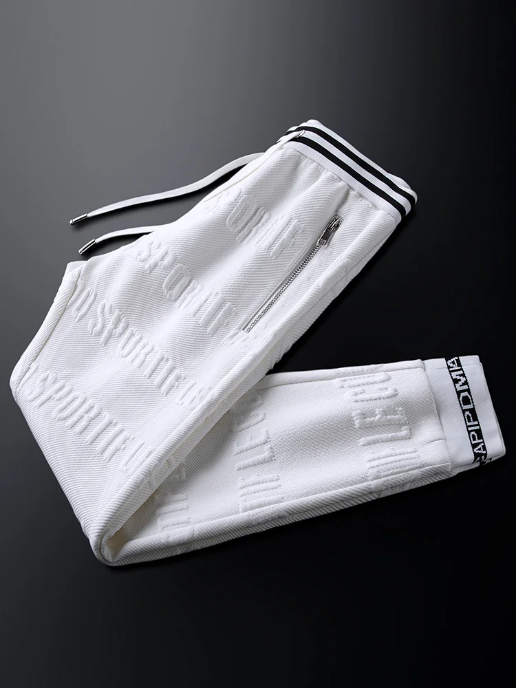 White Knitted Slim Fit Men's Sport Pants Faionable Color Blo Cuffed Casual Trousers Trendy Urban Sle Youth Long Pants
White Knitted Slim Fit Men's Sport Pants Faionable Color Blo Cuffed Casual Trousers Trendy Urban Sle Youth Long Pants