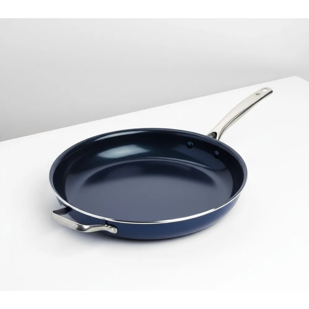 14" Blue Diamond Nonstick Frying Pan Skillet, PFAS & PTFE-Free Ceramic Coating, Dishwasher & Oven Safe, Family Size
14" Blue Diamond Nonstick Frying Pan Skillet, PFAS & PTFE-Free Ceramic Coating, Dishwasher & Oven Safe, Family Size