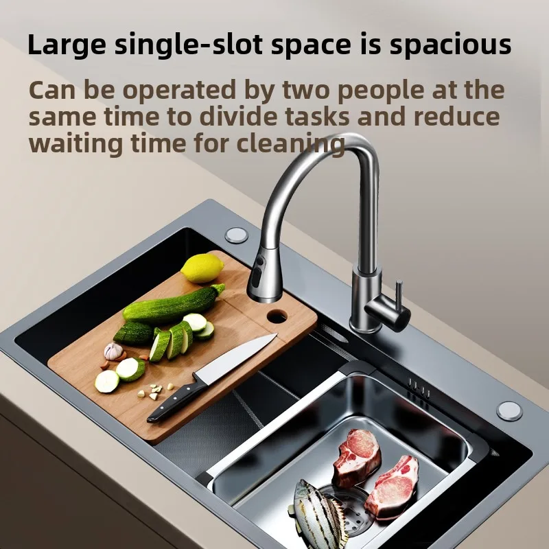 Stainless Steel Kitchen Sink Large Single Bowl 4mm Thick SUS304 Craft Durable Family Washing Dish Basin Countertop Kitchen Sink
Stainless Steel Kitchen Sink Large Single Bowl 4mm Thick SUS304 Craft Durable Family Washing Dish Basin Countertop Kitchen Sink