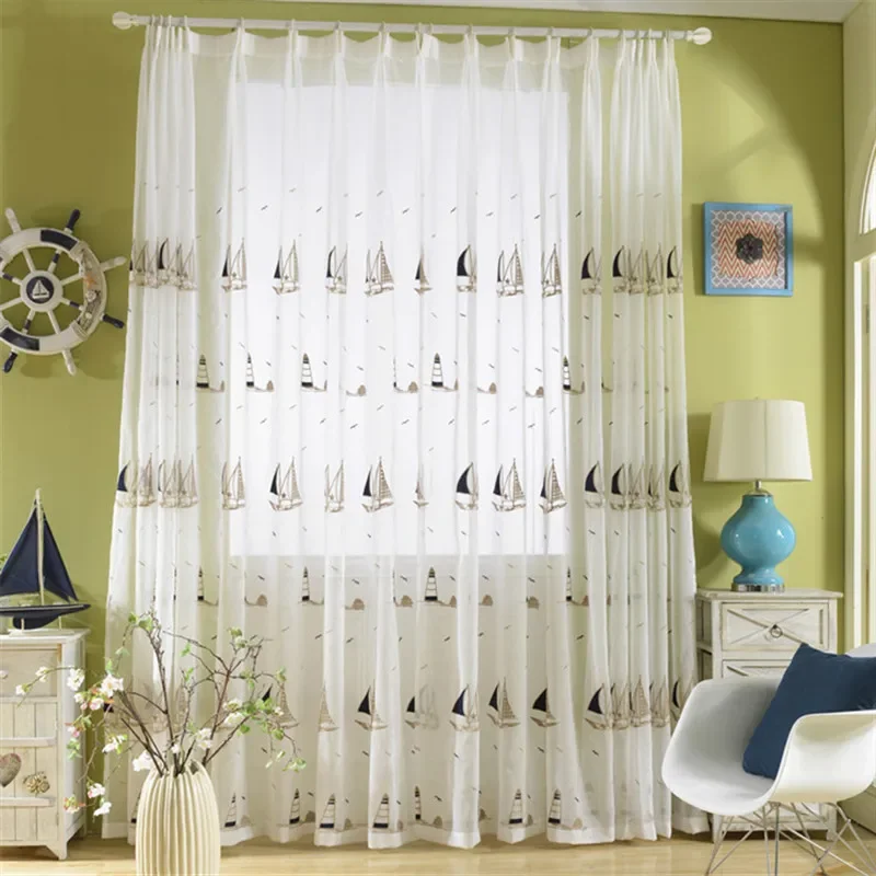 Sailboat embroidered tulle Curtains for living room bedroom cartoon window curtain sheers for boy kids girl room drapes
Sailboat embroidered tulle Curtains for living room bedroom cartoon window curtain sheers for boy kids girl room drapes
