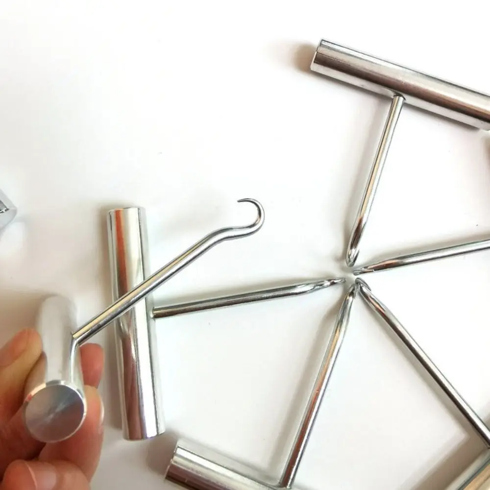 Stainless Steel Racket String Puller Stringing Machine Badminton Tennis Stringing Hook Training T-shape String Assistance Puller