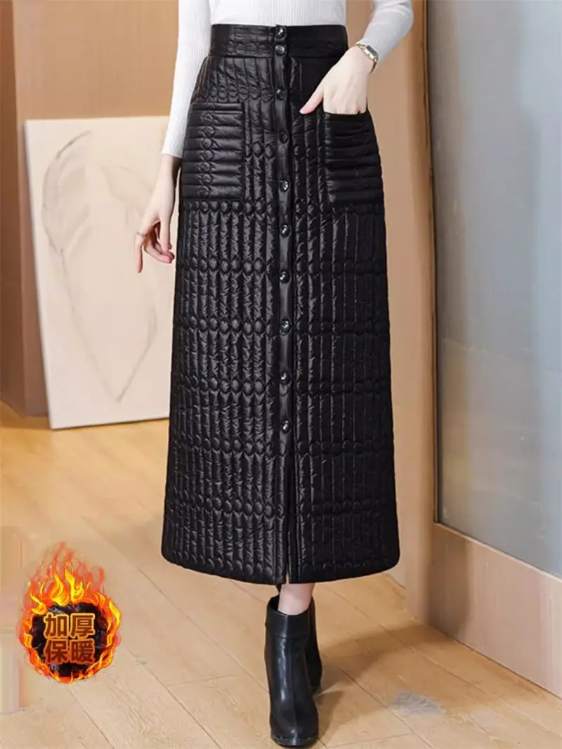 2023 New Women's Down Cotton Warm Winter Skirt One Piece A-Line Thickened Fashion High Waist Long Skirt Elegant Jupe Z3688
2023 New Women's Down Cotton Warm Winter Skirt One Piece A-Line Thickened Fashion High Waist Long Skirt Elegant Jupe Z3688