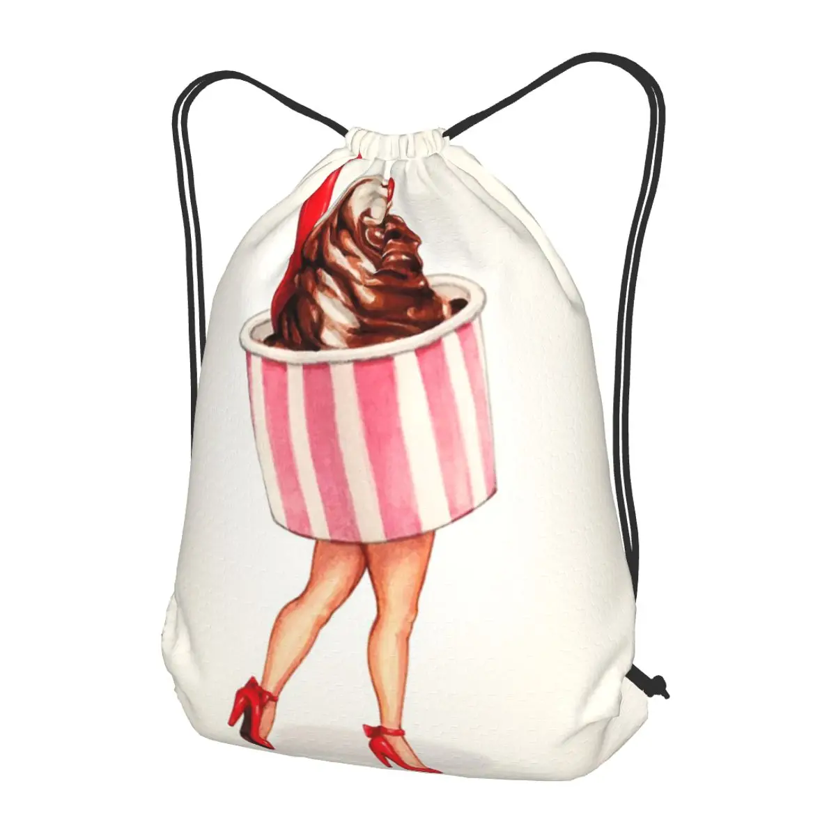 Hot Fudge Sundae Girl Backpacks Portable Drawstring Bags Storage Bag Book Bags for Travel Students
Hot Fudge Sundae Girl Backpacks Portable Drawstring Bags Storage Bag Book Bags for Travel Students