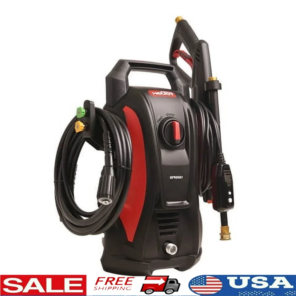Electric Cold Water Pressure Washer 1600 Psi 1.2 GPM 120V 13A Lightweight Compact Design Auto Start Stop Ideal Car Washing Decks
Electric Cold Water Pressure Washer 1600 Psi 1.2 GPM 120V 13A Lightweight Compact Design Auto Start Stop Ideal Car Washing Decks