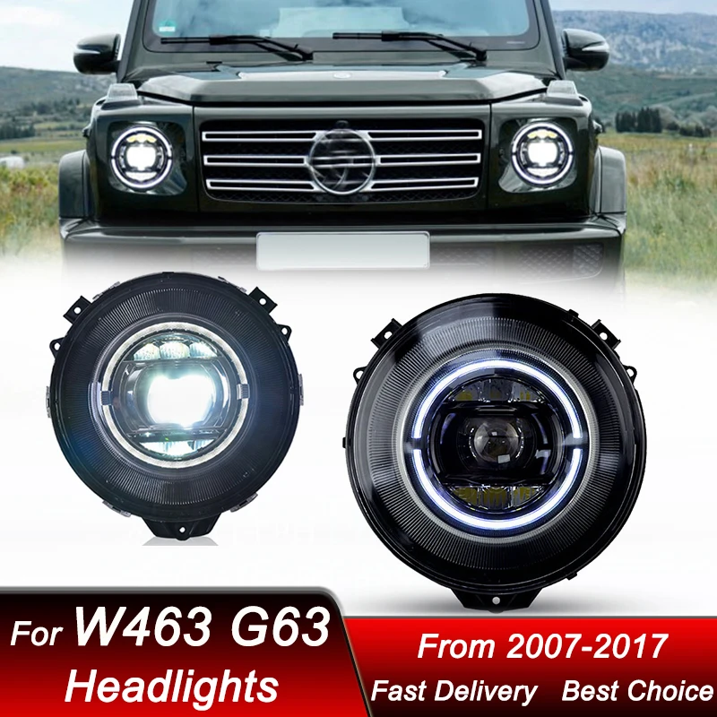Поп-автомобильные фары для Mercedes-Benz W463 G63 G350 G500 G55 2007-2017, полностью светодиодные автомобильные фары в сборе, аксессуары для линз проектора
Поп-автомобильные фары для Mercedes-Benz W463 G63 G350 G500 G55 2007-2017, полностью светодиодные автомобильные фары в сборе, аксессуары для линз проектора