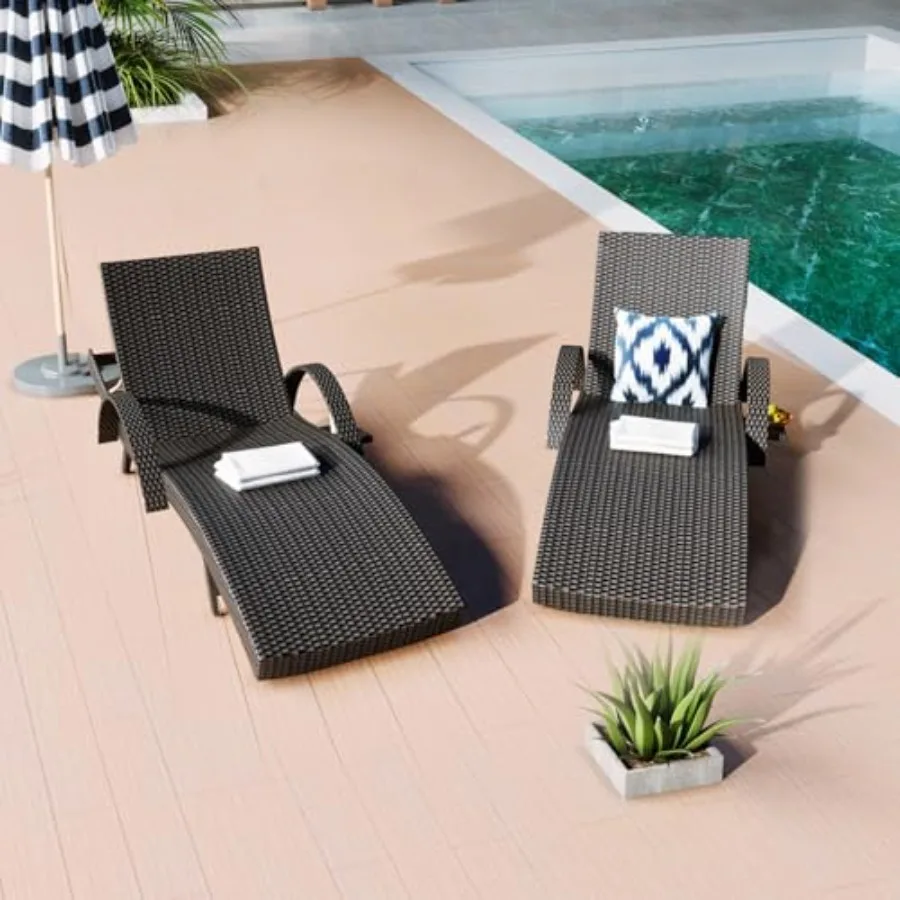 80'' Long Outdoor Wicker Chaise Lounge Chairs, Patio Rattan Reclining Chair with Adjustable Backrest and Armrests, Durable PE R
80'' Long Outdoor Wicker Chaise Lounge Chairs, Patio Rattan Reclining Chair with Adjustable Backrest and Armrests, Durable PE R