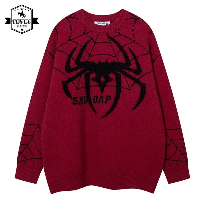 Y2K Harajuku Knitted Sweaters Men High Street Spider Graphic Loose Knit Jumper Winter Vintage Dark Oversized Pullovers Women
Y2K Harajuku Knitted Sweaters Men High Street Spider Graphic Loose Knit Jumper Winter Vintage Dark Oversized Pullovers Women