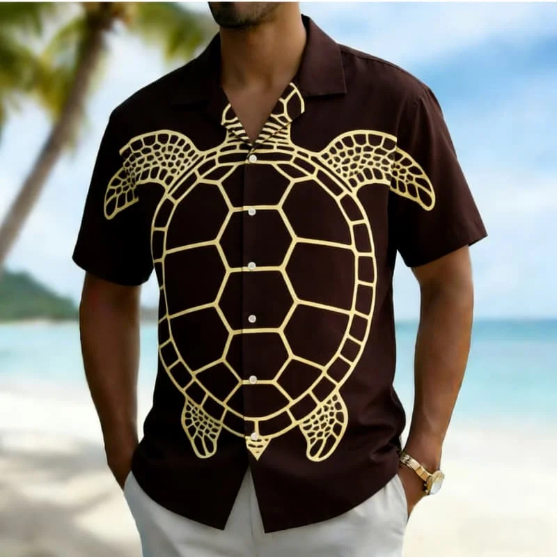 Men's Bold Coastal & Nature Print Short Sleeve Shirt, Ocean Tribal Graphic for Summer Daily Casual and Vacation Wear
Men's Bold Coastal & Nature Print Short Sleeve Shirt, Ocean Tribal Graphic for Summer Daily Casual and Vacation Wear