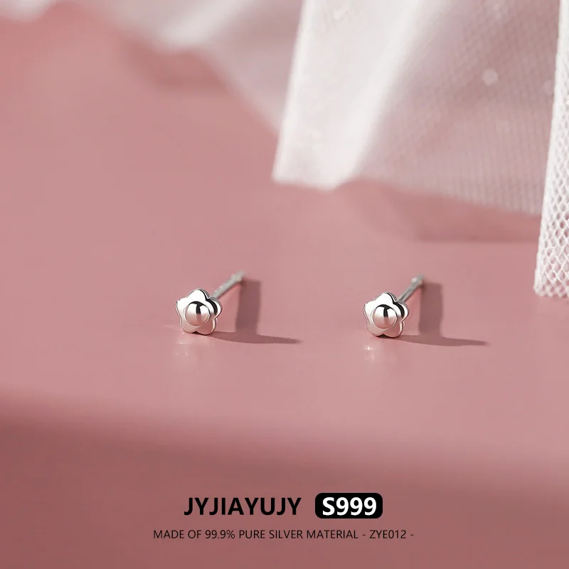 JYJIAYUJY 100% Pure Silver S999 Earrings 3.5MM Mini Sun Flower Style High Quality Fashion Jewelry Gift Daily ZYE012
JYJIAYUJY 100% Pure Silver S999 Earrings 3.5MM Mini Sun Flower Style High Quality Fashion Jewelry Gift Daily ZYE012