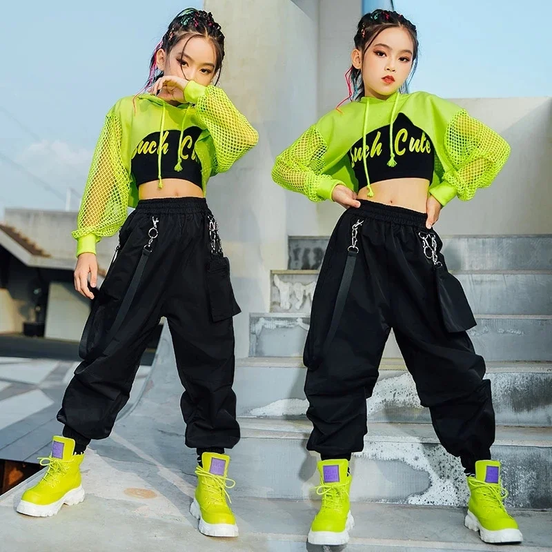 Hip hop jazz costume girls clothing green tops net sleeve black hip hop pants for kids performance modern dancing clothes
Hip hop jazz costume girls clothing green tops net sleeve black hip hop pants for kids performance modern dancing clothes