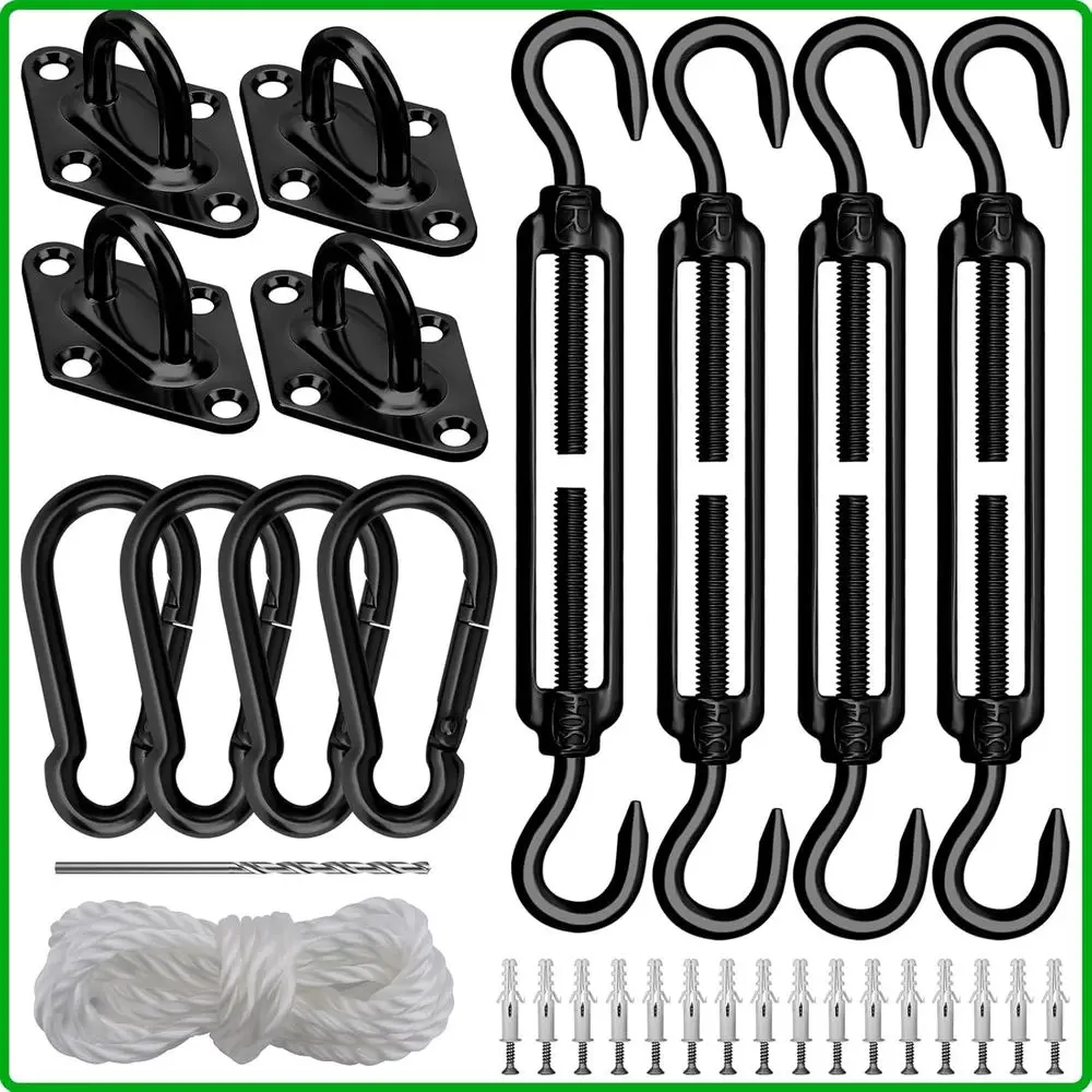 Sun Shade Sail Hardware Kit 6 Inch Heavy Duty 304 Stainless Steel Set for Shade Sail Installation, Awning Attachment, Patio, Gar
Sun Shade Sail Hardware Kit 6 Inch Heavy Duty 304 Stainless Steel Set for Shade Sail Installation, Awning Attachment, Patio, Gar