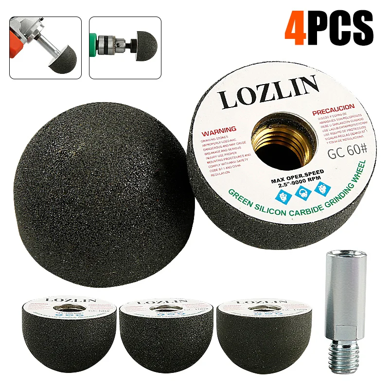 LOZLIN Diamond Mushroom Grinding Wheel Set 4PCS Brazed Polishing Head for Marble Granite Tile Cobblestone Surface Grinding Tool
LOZLIN Diamond Mushroom Grinding Wheel Set 4PCS Brazed Polishing Head for Marble Granite Tile Cobblestone Surface Grinding Tool